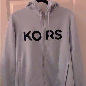 Baby Blue Michael Kors Zip-Up Hoodie